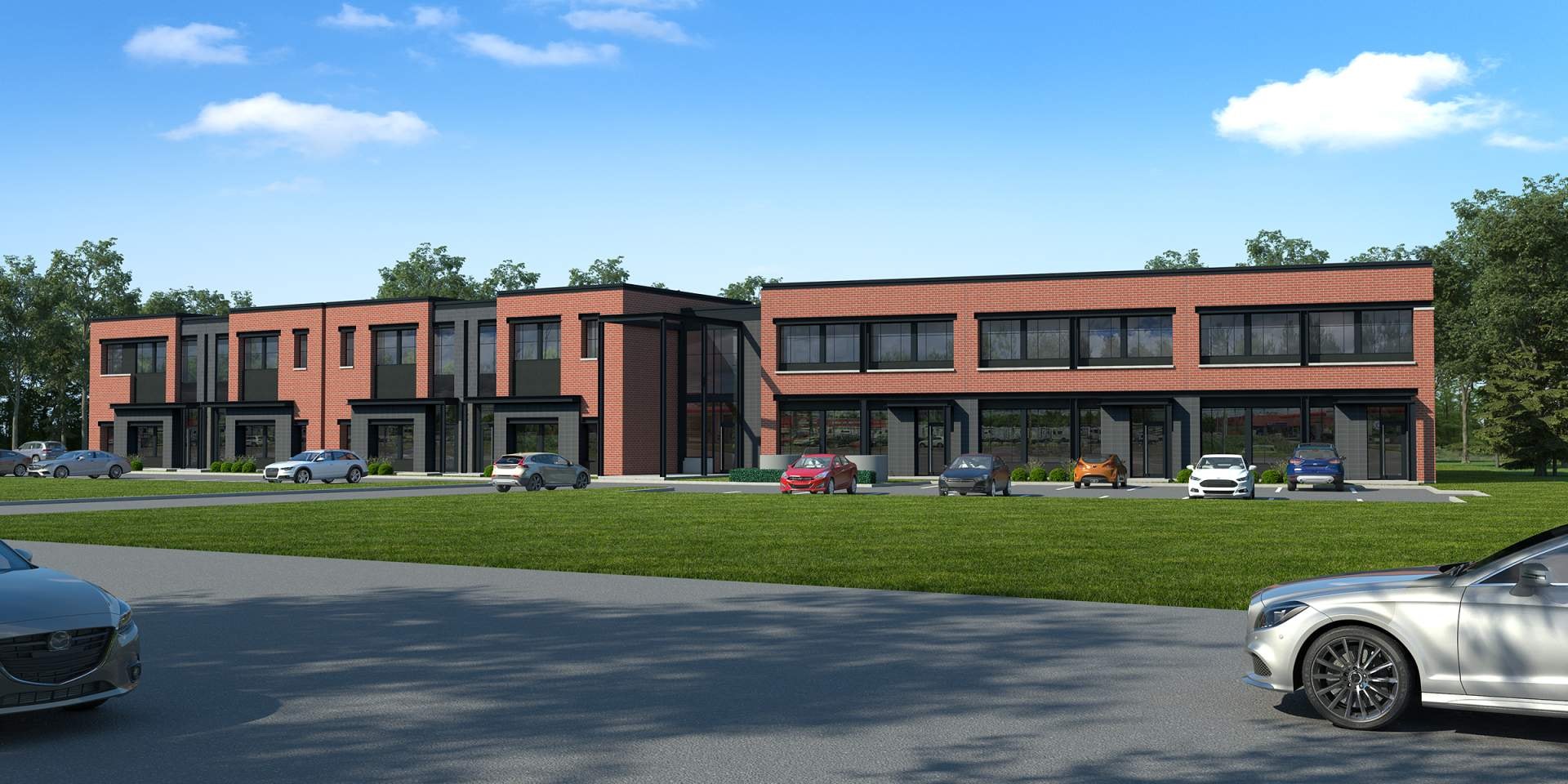 Projet commercial — immeuble brique